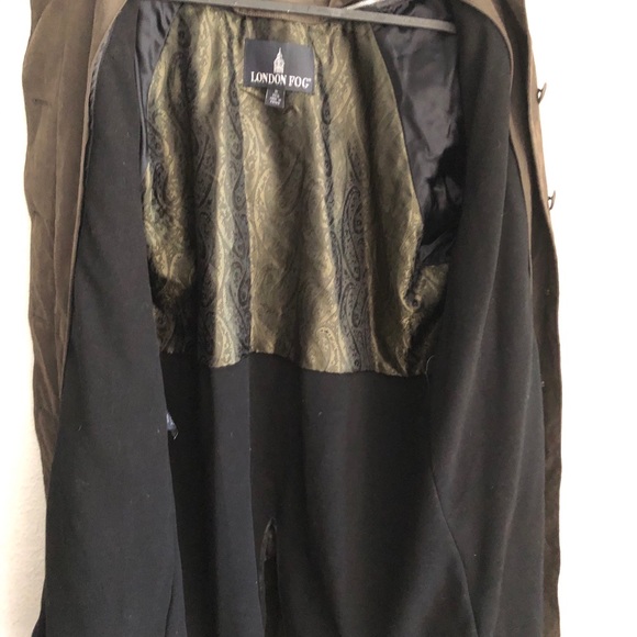 London Fog All weather Lined Coat Removable Hood - Picture 3 of 5